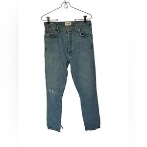 AGOLDE Nico High Rise Distressed Jean. 27” inseam Size 27 Excellent a20